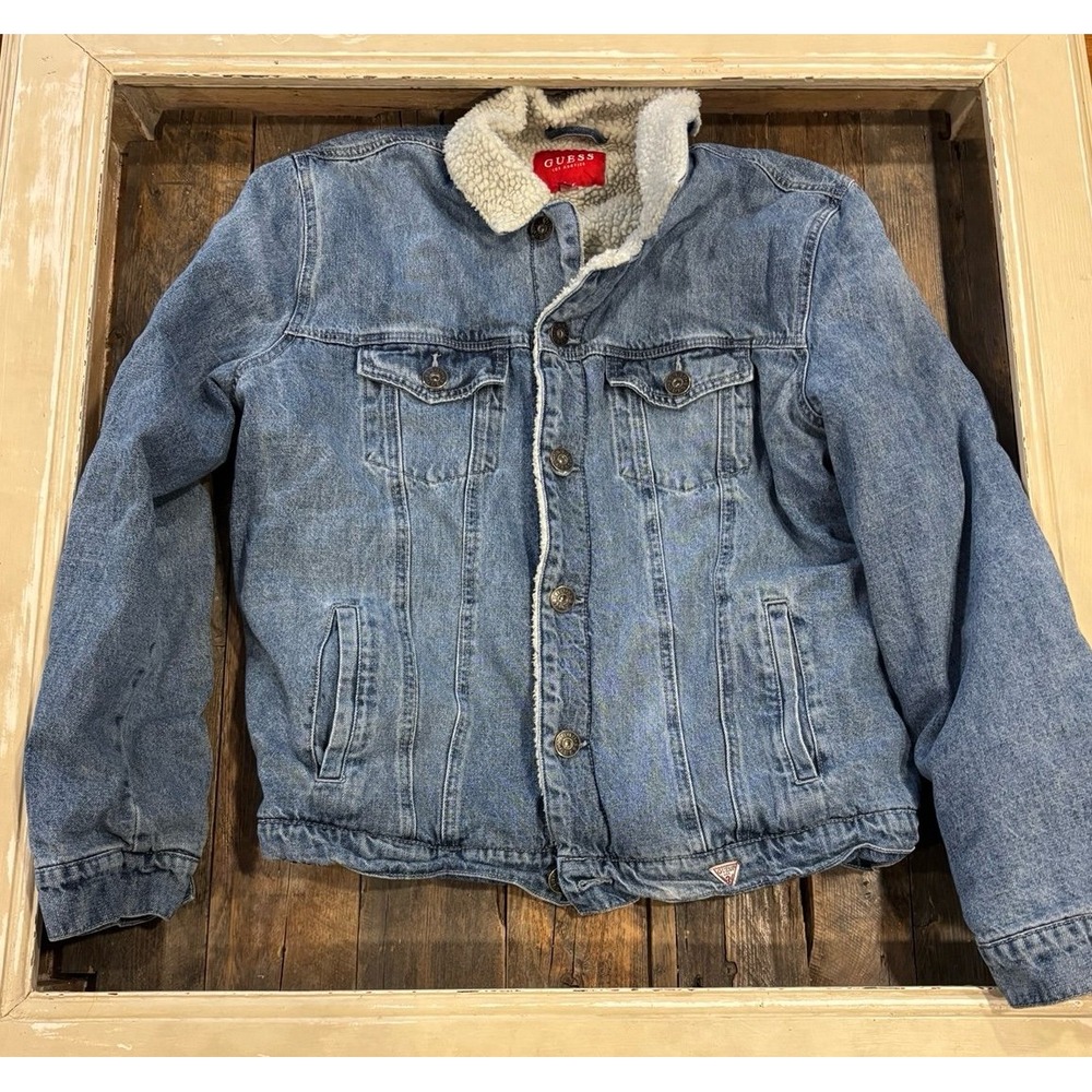 Guess denim and Sherpa fleece coat‎ jacket